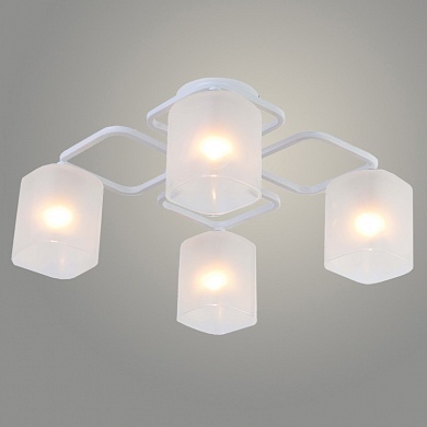Люстра GH60099/4 WT+CR белый/хром 4х60W E27 d520 h245 GH60099/4 WT+CR белый/хром 4х60W E27 d520 h245