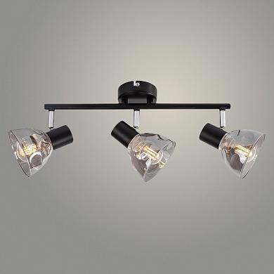 Спот 1123/3 BK+CR черный/хром 3х60W E14 h460 Спот 1123/3 BK+CR черный/хром 3х60W E14 h460