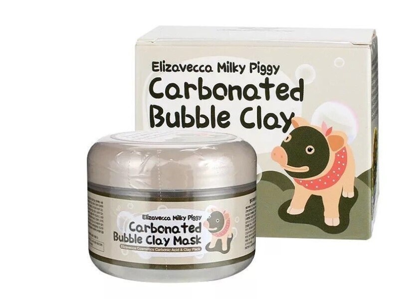 МАСКА ДЛЯ ЛИЦА ГЛИНЯНО - ПУЗЫРЬКОВАЯ MILKY PIGGY CARBONATED BUBBLE CLAY MASK ELIZAVECCA 100 ML